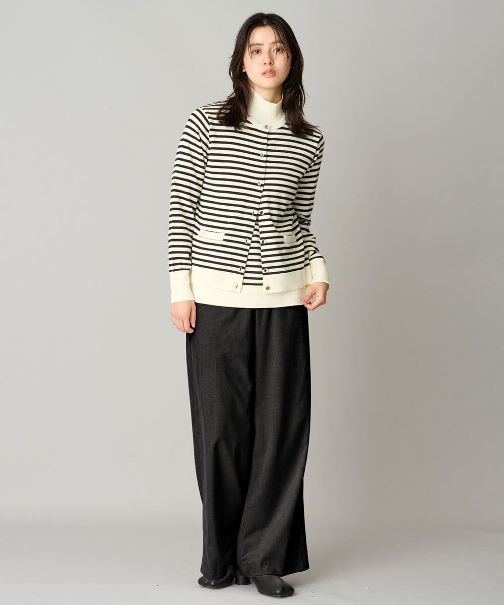 PHLAG12250 GEORGES RECH(小さいサイズ)(メゾン ドゥ サンク) トリコットコーデュロイワイドパンツ アイボリー