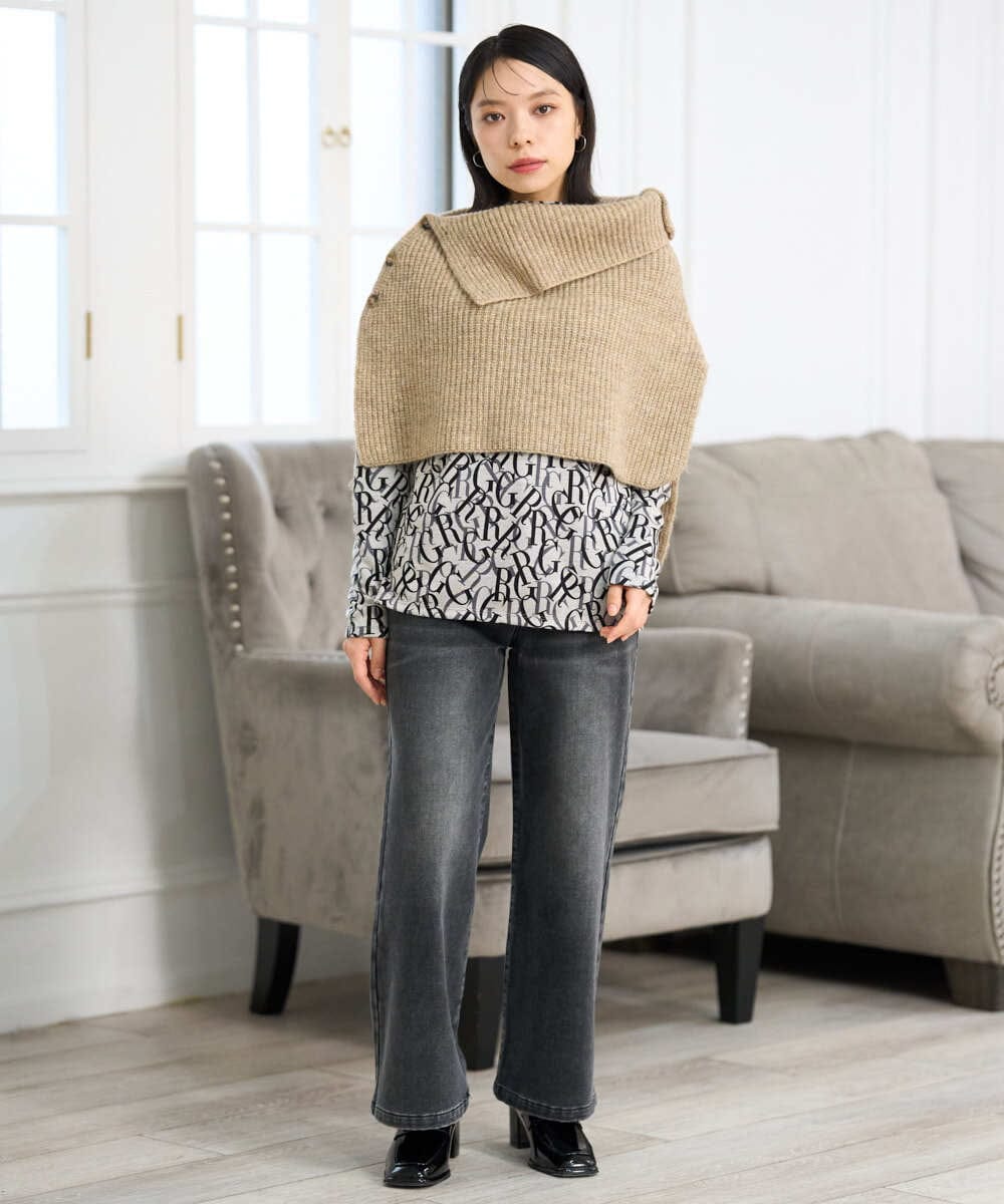 PHLAG34290 GEORGES RECH(小さいサイズ)(メゾン ドゥ サンク) 裏起毛ストレッチデニムパンツ ネイビー