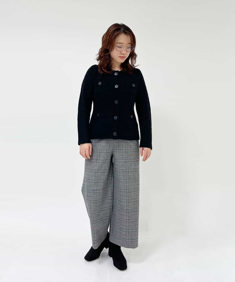 洗える グレンチェックガウチョパンツ ガウチョ ワイドパンツ Georges Rech 小さいサイズ メゾン ドゥ サンク イトキンオンラインストア