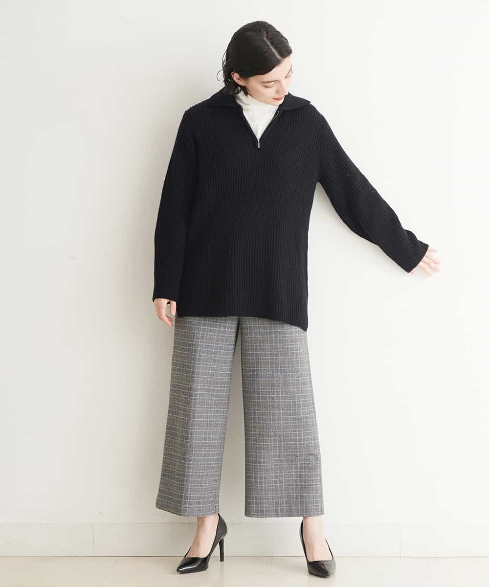 洗える グレンチェックガウチョパンツ ガウチョ ワイドパンツ Georges Rech 小さいサイズ メゾン ドゥ サンク イトキンオンラインストア