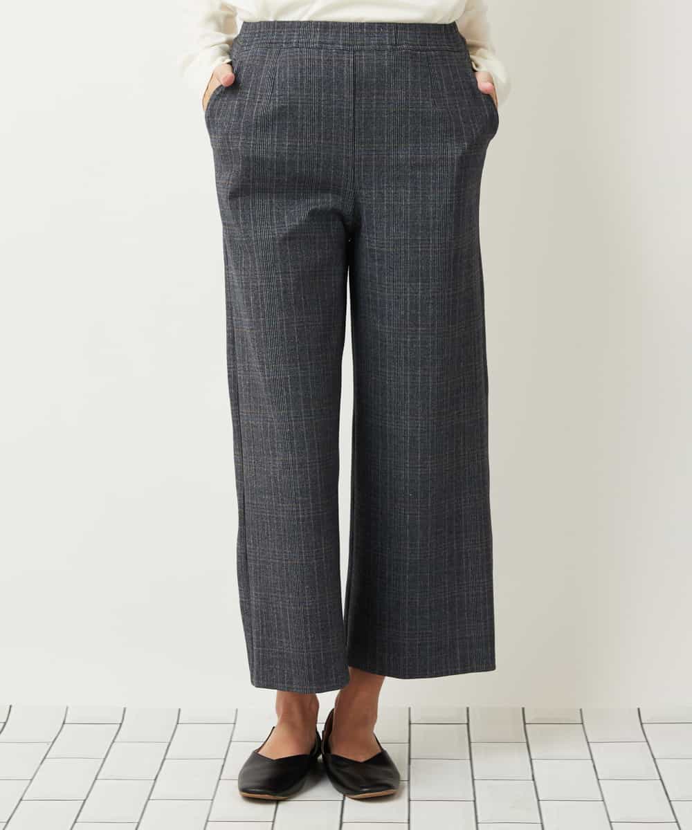 洗える グレンチェックガウチョパンツ ガウチョ ワイドパンツ Georges Rech 小さいサイズ メゾン ドゥ サンク イトキンオンラインストア