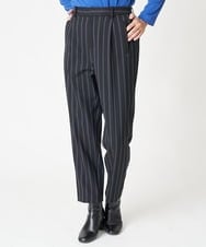 PHLAW38290 GEORGES RECH(小さいサイズ)(メゾン ドゥ サンク)  [日本製]カービーストライプテーパードパンツ ブルー系