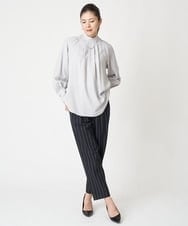 PHLAW38290 GEORGES RECH(小さいサイズ)(メゾン ドゥ サンク)  [日本製]カービーストライプテーパードパンツ ブルー系