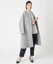 PHLAW38290 GEORGES RECH(小さいサイズ)(メゾン ドゥ サンク)  [日本製]カービーストライプテーパードパンツ ブルー系