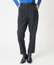 PHLAW38290 GEORGES RECH(小さいサイズ)(メゾン ドゥ サンク)  [日本製]カービーストライプテーパードパンツ ブルー系