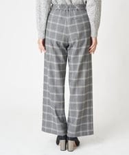 PHLAW51290 GEORGES RECH(小さいサイズ)(メゾン ドゥ サンク)  [日本製]両面起毛チェックワイドストレートラメパンツ ライトグレー