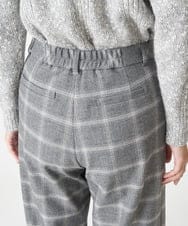 PHLAW51290 GEORGES RECH(小さいサイズ)(メゾン ドゥ サンク)  [日本製]両面起毛チェックワイドストレートラメパンツ ライトグレー