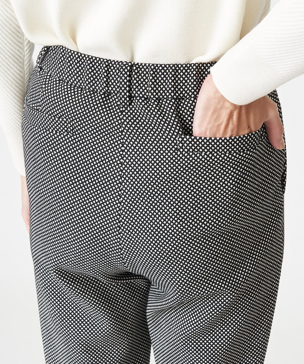 PHLAX46210 GEORGES RECH(小さいサイズ)(メゾン ドゥ サンク)  [日本製]両面起毛ストレッチテーパードパンツ ブラック系