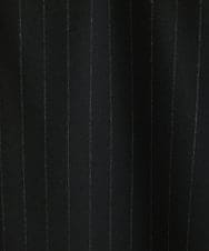 PHLCV12250 GEORGES RECH(小さいサイズ)(メゾン ドゥ サンク)  [日本製]両面起毛ストレッチワイドストレートパンツ ブラック(ストライプ柄)