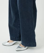 PHLEE01270 GEORGES RECH(小さいサイズ)(メゾン ドゥ サンク)  [セットアップ対応]ジャージーデニムワイドパンツ ブルー