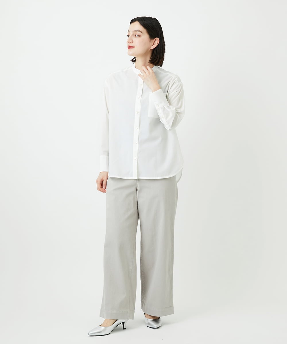 PHLEE01270 GEORGES RECH(小さいサイズ)(メゾン ドゥ サンク)  [セットアップ対応]ジャージーデニムワイドパンツ ブルー