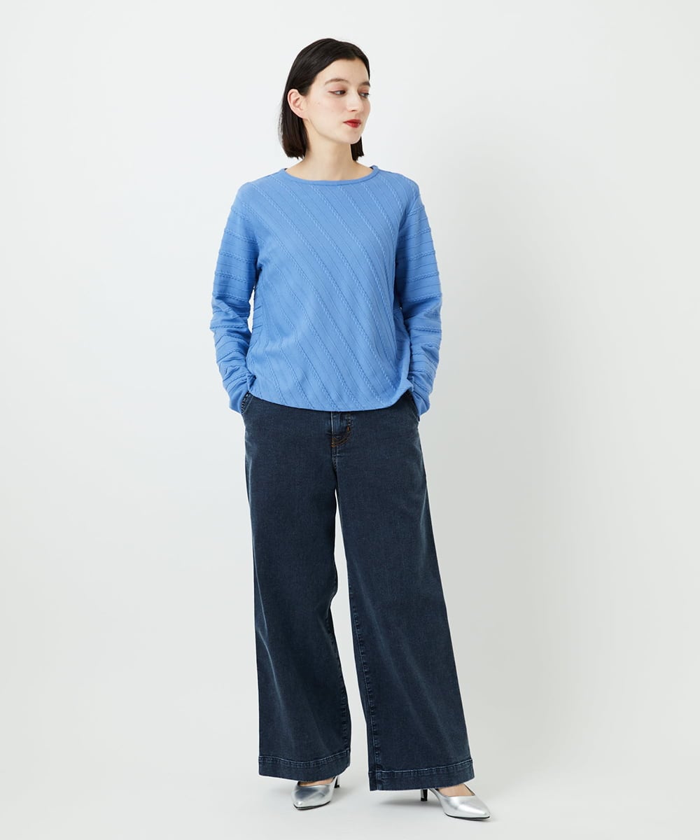 PHLEE01270 GEORGES RECH(小さいサイズ)(メゾン ドゥ サンク) スウェットデニムパンツ ブルー