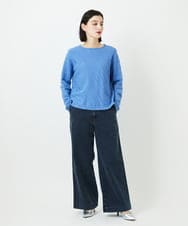 PHLEE01270 GEORGES RECH(小さいサイズ)(メゾン ドゥ サンク)  [セットアップ対応]ジャージーデニムワイドパンツ ブルー