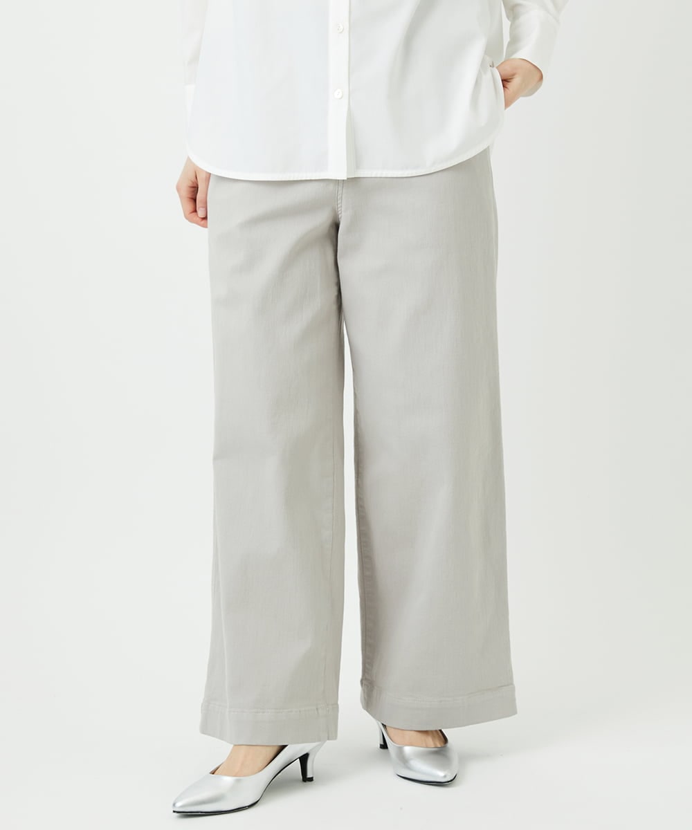 PHLEE01270 GEORGES RECH(小さいサイズ)(メゾン ドゥ サンク)  [セットアップ対応]ジャージーデニムワイドパンツ ブルー