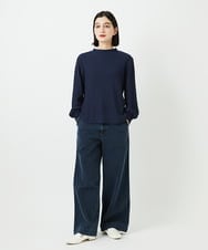 PHLEE01270 GEORGES RECH(小さいサイズ)(メゾン ドゥ サンク)  [セットアップ対応]ジャージーデニムワイドパンツ ブルー