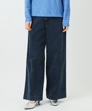 PHLEE01270 GEORGES RECH(小さいサイズ)(メゾン ドゥ サンク)  [セットアップ対応]ジャージーデニムワイドパンツ ブルー