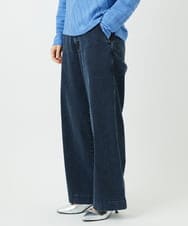PHLEE01270 GEORGES RECH(小さいサイズ)(メゾン ドゥ サンク)  [セットアップ対応]ジャージーデニムワイドパンツ ブルー