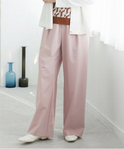 PHLEE25250 GEORGES RECH(小さいサイズ)  [日本製]ドロストタックワイドパンツ