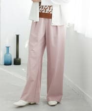 PHLEE25250 GEORGES RECH(小さいサイズ)(メゾン ドゥ サンク)  [日本製]ドロストタックワイドパンツ ピンク