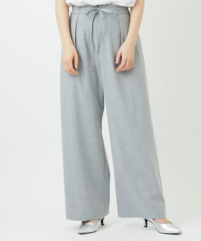 PHLEE25250 GEORGES RECH(小さいサイズ) [日本製]ドロストタックワイドパンツ