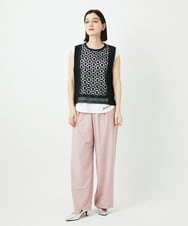 PHLEE25250 GEORGES RECH(小さいサイズ)(メゾン ドゥ サンク)  [日本製]ドロストタックワイドパンツ グレー