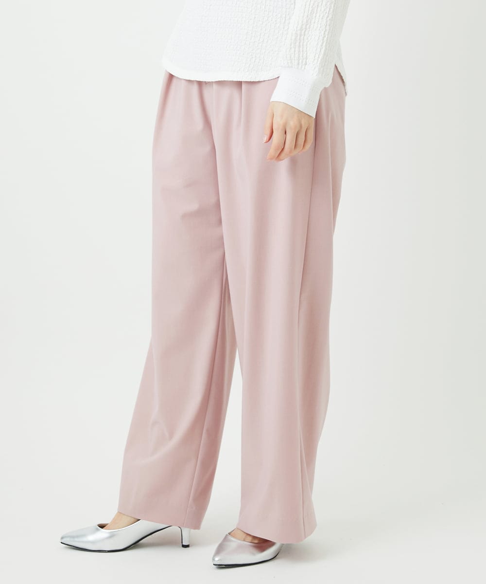 PHLEE25250 GEORGES RECH(小さいサイズ)(メゾン ドゥ サンク)  [日本製]ドロストタックワイドパンツ グレー