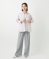 PHLEE25250 GEORGES RECH(小さいサイズ)(メゾン ドゥ サンク)  [日本製]ドロストタックワイドパンツ グレー