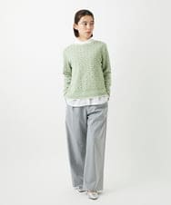 PHLEE25250 GEORGES RECH(小さいサイズ)(メゾン ドゥ サンク)  [日本製]ドロストタックワイドパンツ グレー