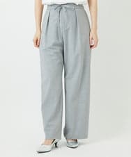 PHLEE25250 GEORGES RECH(小さいサイズ)(メゾン ドゥ サンク)  [日本製]ドロストタックワイドパンツ グレー