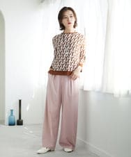 PHLEE25250 GEORGES RECH(小さいサイズ)(メゾン ドゥ サンク)  [日本製]ドロストタックワイドパンツ グレー