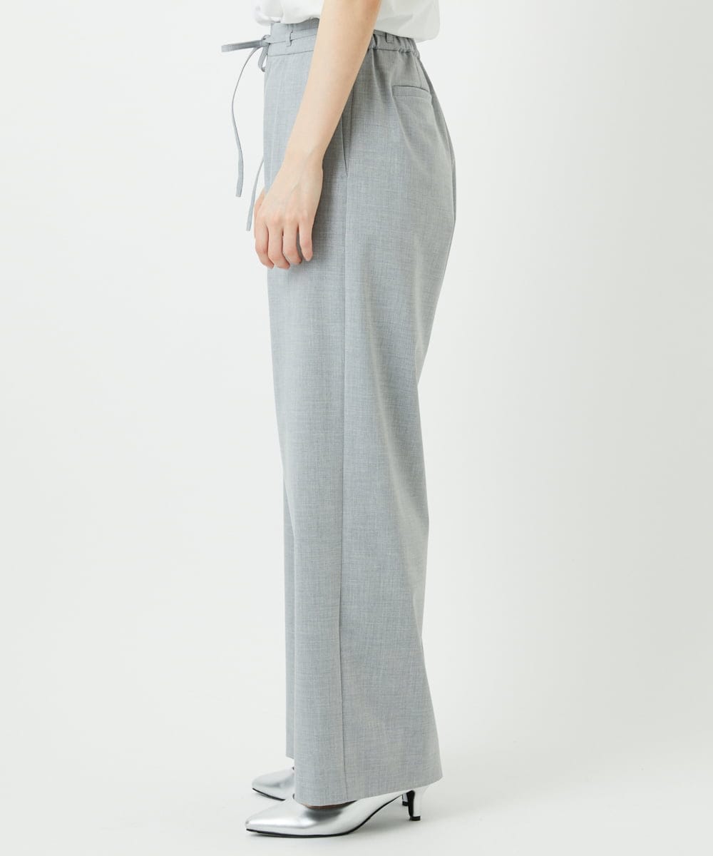 PHLEE25250 GEORGES RECH(小さいサイズ)(メゾン ドゥ サンク)  [日本製]ドロストタックワイドパンツ グレー