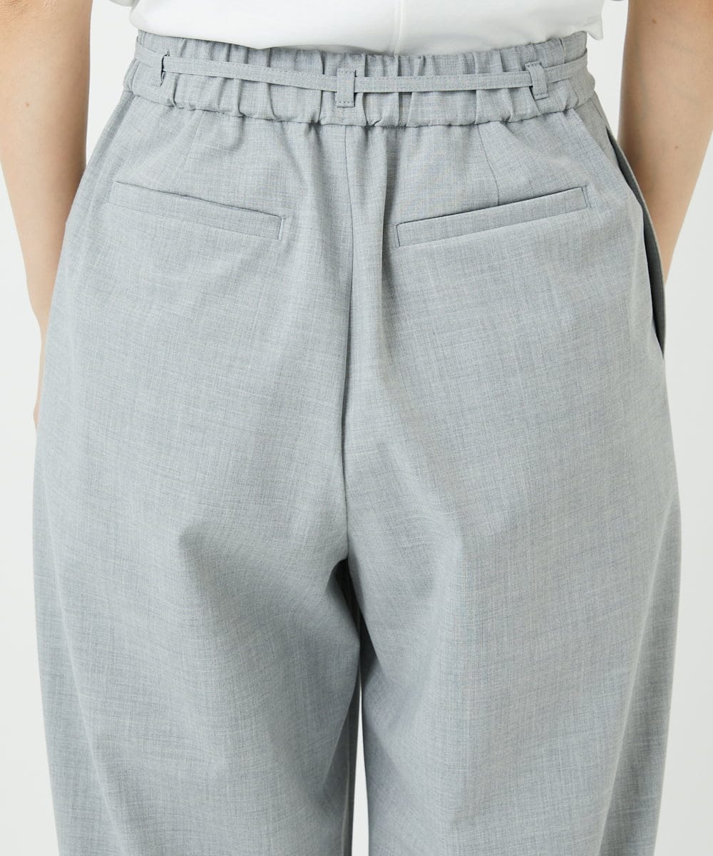 PHLEE25250 GEORGES RECH(小さいサイズ)(メゾン ドゥ サンク)  [日本製]ドロストタックワイドパンツ グレー