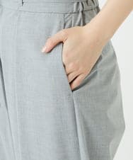 PHLEE25250 GEORGES RECH(小さいサイズ)(メゾン ドゥ サンク)  [日本製]ドロストタックワイドパンツ グレー