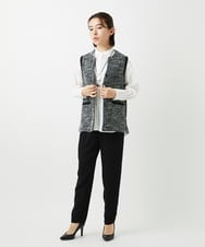 PHLEE29190 GEORGES RECH(小さいサイズ)(メゾン ドゥ サンク)  [日本製]リラックスサテンテーパードパンツ ベージュ