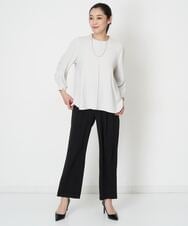 PHLET03260 GEORGES RECH(小さいサイズ)(メゾン ドゥ サンク) [セットアップ対応]パウダリーストレッチストレートパンツ ライトグレー