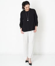 PHLET03260 GEORGES RECH(小さいサイズ)(メゾン ドゥ サンク) [セットアップ対応]パウダリーストレッチストレートパンツ ライトグレー