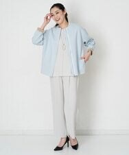 PHLET03260 GEORGES RECH(小さいサイズ)(メゾン ドゥ サンク) [セットアップ対応]パウダリーストレッチストレートパンツ ライトグレー