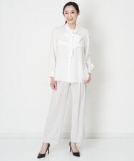 PHLET03260 GEORGES RECH(小さいサイズ)(メゾン ドゥ サンク) [セットアップ対応]パウダリーストレッチストレートパンツ ライトグレー