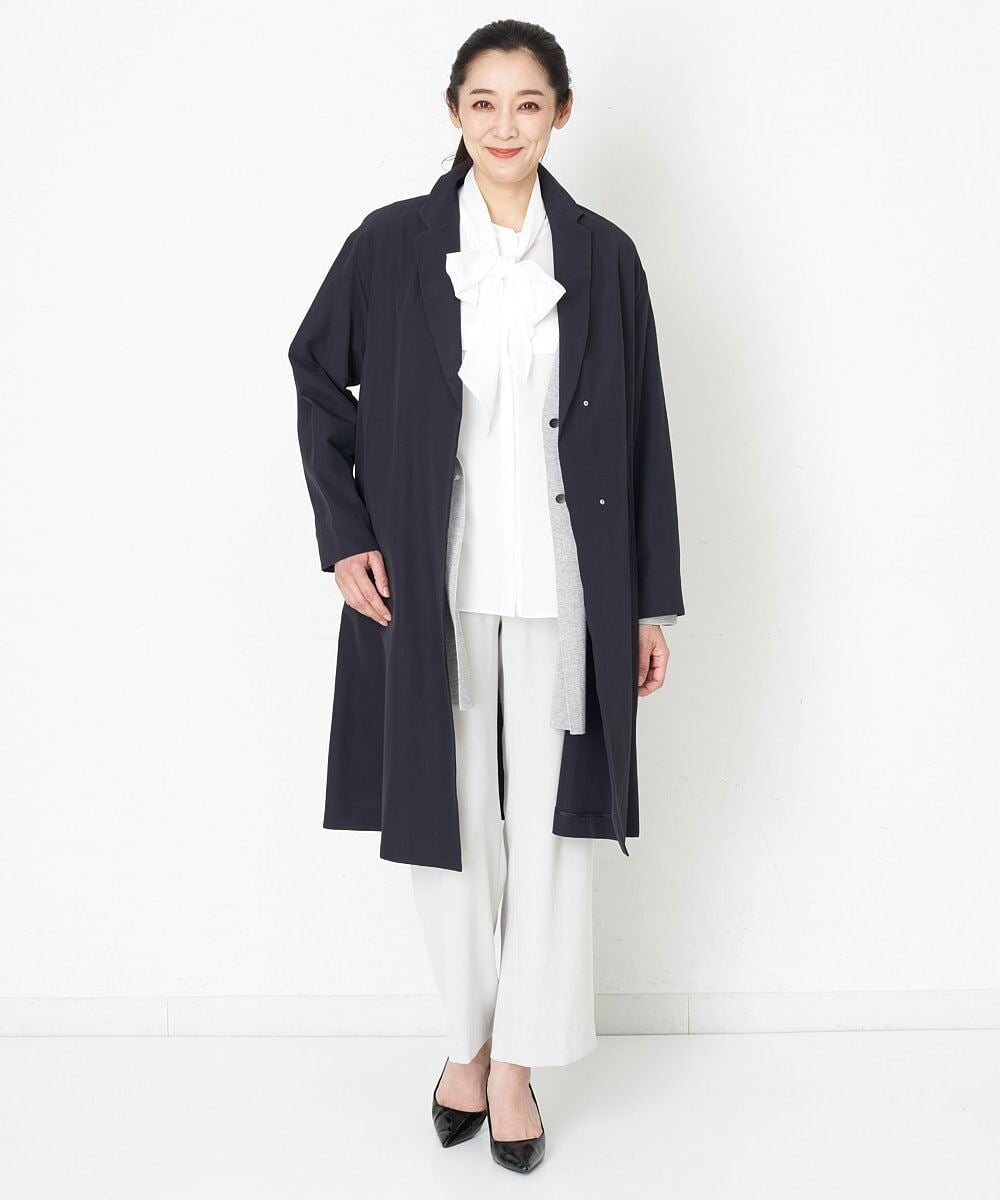 PHLET03260 GEORGES RECH(小さいサイズ)(メゾン ドゥ サンク) [セットアップ対応]パウダリーストレッチストレートパンツ ライトグレー