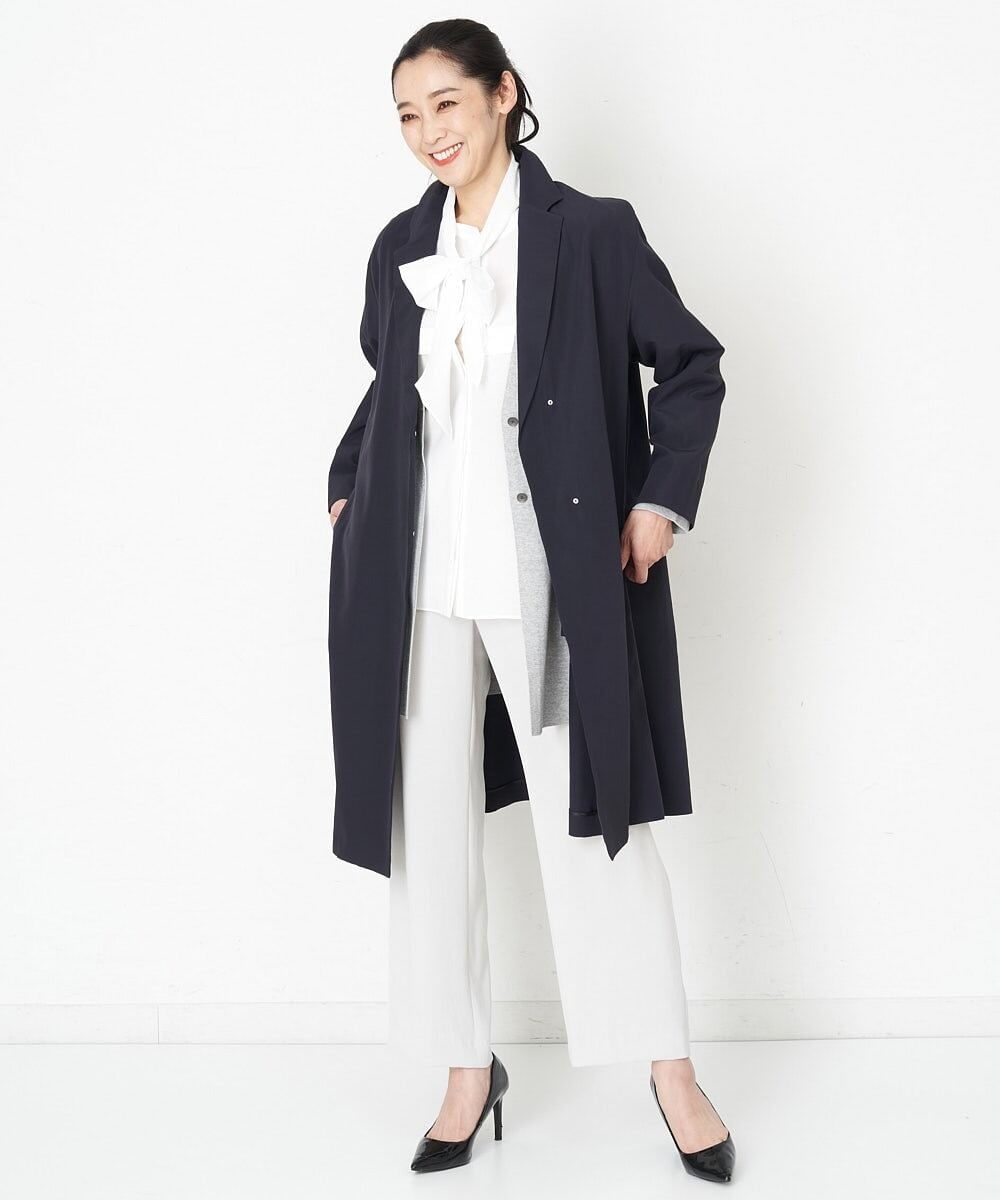 PHLET03260 GEORGES RECH(小さいサイズ)(メゾン ドゥ サンク) [セットアップ対応]パウダリーストレッチストレートパンツ ライトグレー