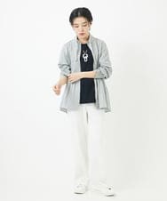 PHLGA19230 GEORGES RECH(小さいサイズ)(メゾン ドゥ サンク) ボディシェルワイドパンツ ライトグレー