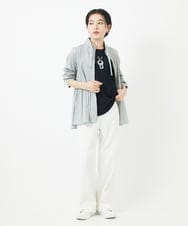 PHLGA19230 GEORGES RECH(小さいサイズ)(メゾン ドゥ サンク) ボディシェルワイドパンツ ライトグレー