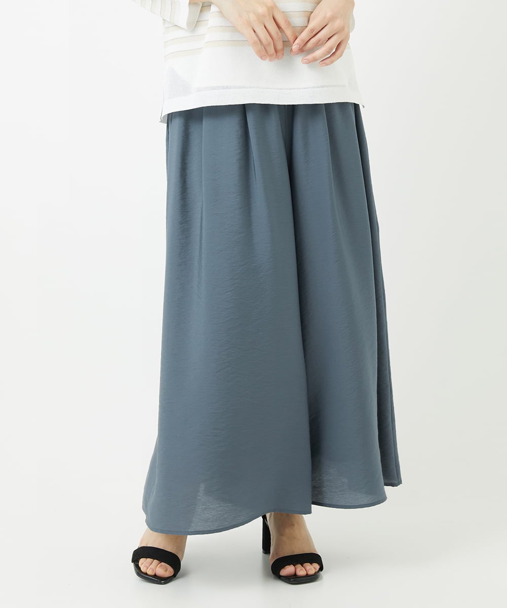 PHLGA30240 GEORGES RECH(小さいサイズ)(メゾン ドゥ サンク) [接触冷感]エコベロソフトローンキュロットパンツ カーキ