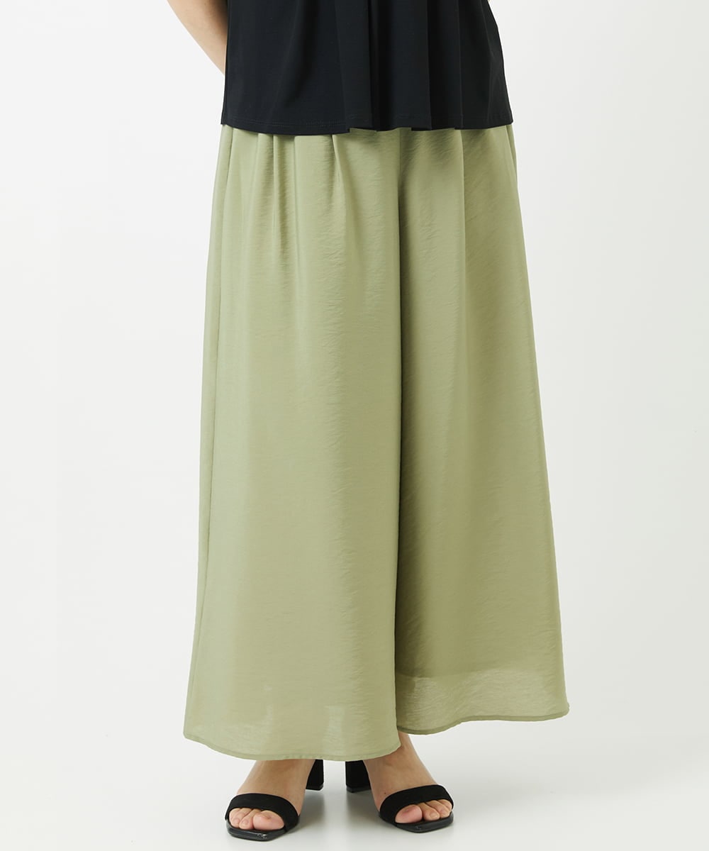 PHLGA30240 GEORGES RECH(小さいサイズ)(メゾン ドゥ サンク) [接触冷感]エコベロソフトローンキュロットパンツ カーキ