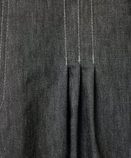 PHLGA49270 GEORGES RECH(小さいサイズ)(メゾン ドゥ サンク)  [日本製]デニムライクリネンワイドパンツ ブラック