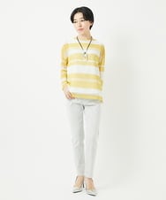 PHLGB50250 GEORGES RECH(小さいサイズ)(メゾン ドゥ サンク) ストレッチスリムホワイトデニムパンツ ライトグレー