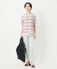 PHLGB50250 GEORGES RECH(小さいサイズ)(メゾン ドゥ サンク) ストレッチスリムホワイトデニムパンツ ライトグレー