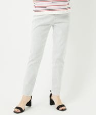 PHLGB50250 GEORGES RECH(小さいサイズ)(メゾン ドゥ サンク) ストレッチスリムホワイトデニムパンツ ライトグレー