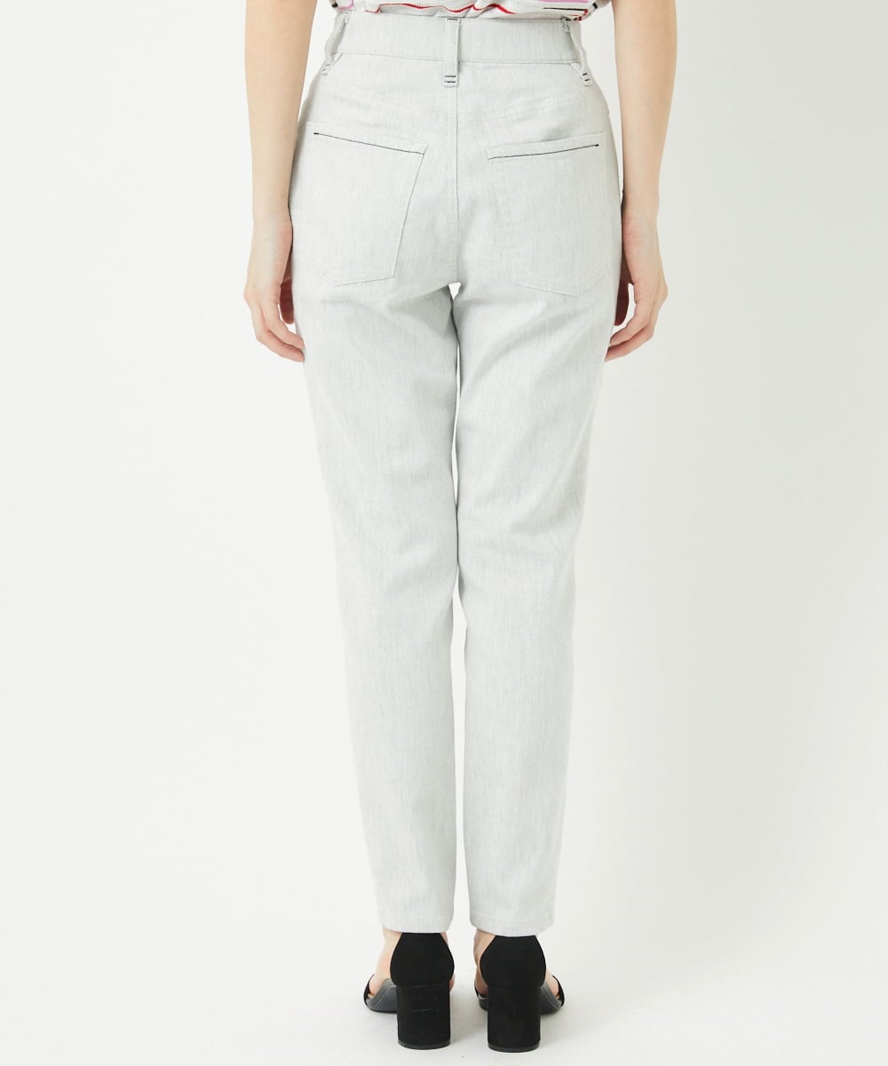 PHLGB50250 GEORGES RECH(小さいサイズ)(メゾン ドゥ サンク) ストレッチスリムホワイトデニムパンツ ライトグレー