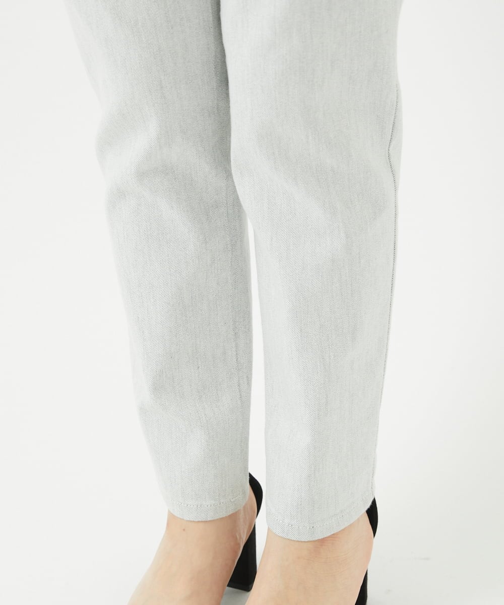 PHLGB50250 GEORGES RECH(小さいサイズ)(メゾン ドゥ サンク) ストレッチスリムホワイトデニムパンツ ライトグレー
